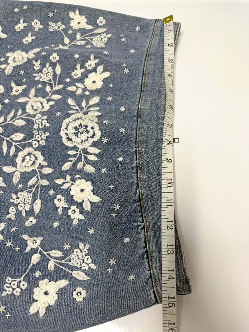 *NEW* Savannah Jane Desert Rose Embroidered Denim Mini Skirt - Picture 12 of 12